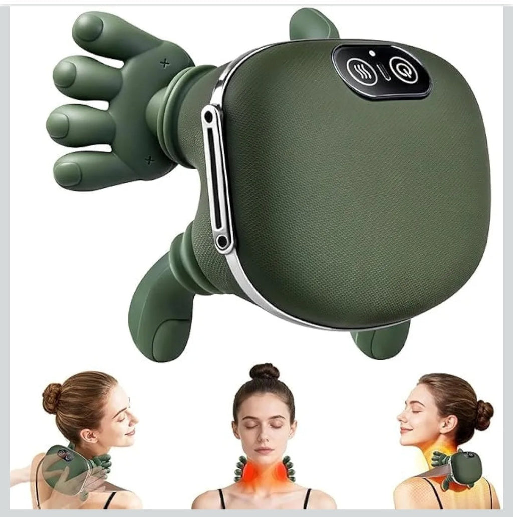 Ultimate Relief: Heated Human-Touch Deep-Kneading Neck MassagerRechargeable Neck and Shoulder Massager with Heat - 4D Bionic Kneading Massage Pillow for Cervical Pain Relief - Cordless Deep Tissue 88% off  Product Images and Videos (AI-Generated Alt Text)